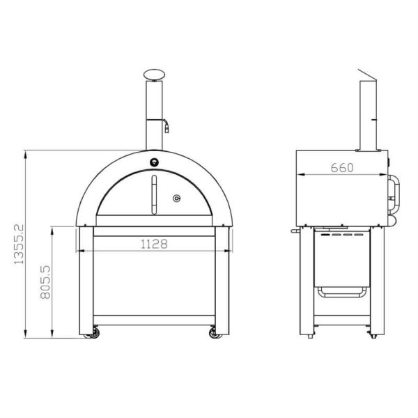 Callow Large Stainless Steel Outdoor Pizza Oven