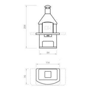 Callow Mussalla Masonry BBQ with Built in Rotisserie