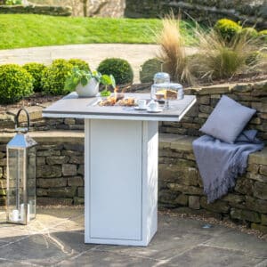 Cosiloft 100 White And Grey Fire Pit Bar Table