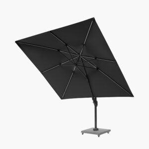 Pacific Lifestyle Glow Challenger T2 3m Square Anthracite Parasol