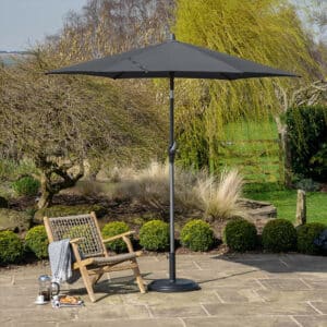 Pacific Lifestyle Riva 2.5m Round Anthracite Parasol