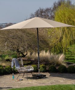 Pacific Lifestyle Riva 3.5m Round Taupe Parasol