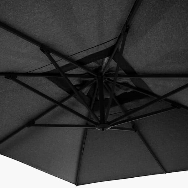 Pacific Lifestyle Icon Premium T1 4mx3m Oblong Faded Black Parasol