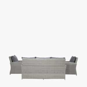 Pacific Lifestyle Slate Grey Barbados 3 Seater Lounge Set with Ceramic Top