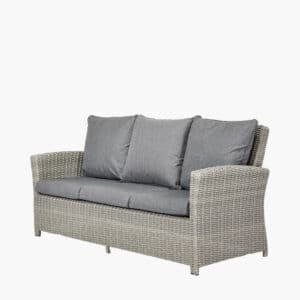 Pacific Lifestyle Slate Grey Barbados 3 Seater Lounge Set with Ceramic Top