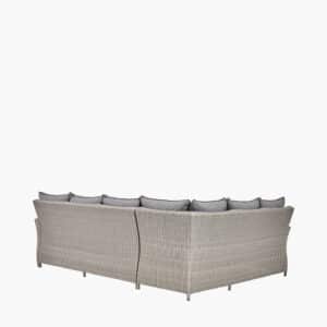 Pacific Lifestyle Slate Grey Barbados Corner Set Long Right with Ceramic Top