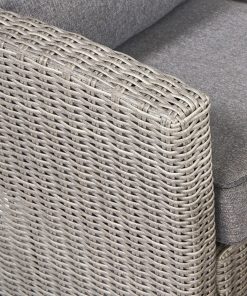 Pacific Lifestyle Slate Grey Barbados Corner Set Long Right with Ceramic Top and Fire Pit