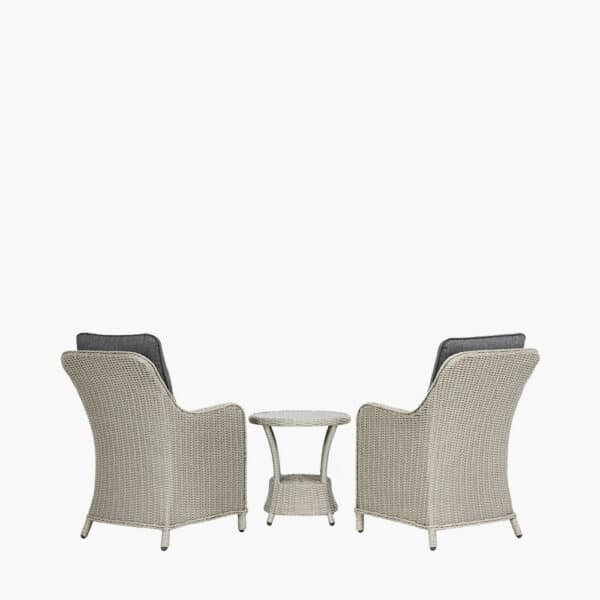 Pacific Lifestyle Stone Grey Antigua Bistro Set with Ceramic Top