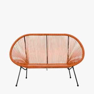 Pacific Lifestyle Orange PU Rio 4 Piece Seating Set
