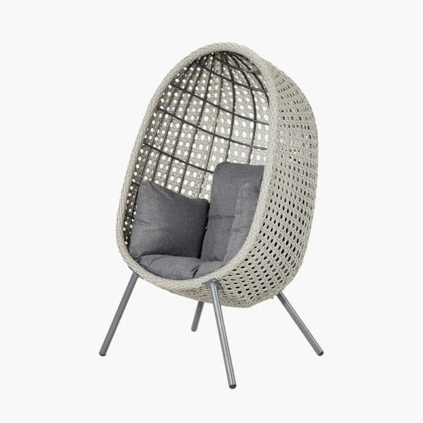 Pacific Lifestyle Stone Grey St Kitts Single Nest Chair