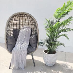 Pacific Lifestyle Stone Grey St Kitts Single Nest Chair