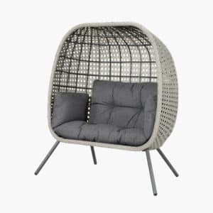 Pacific Lifestyle Stone Grey St Kitts Double Nest Chair