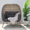 Pacific Lifestyle Stone Grey St Kitts Double Nest Chair