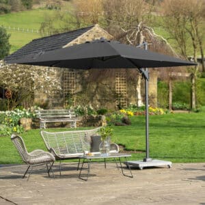 Pacific Lifestyle Voyager T2 2.7m Square Anthracite Parasol