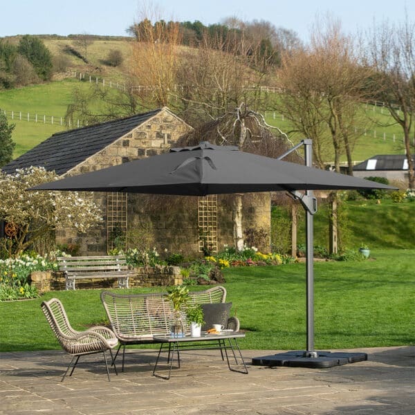 Pacific Lifestyle Challenger T2 3.5 x 2.6m Oblong Anthracite Parasol