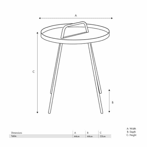 Pacific Lifestyle Black Metal Rio Table