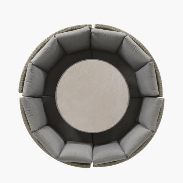 Pacific Lifestyle Stone Grey Bermuda Lounge Dining Set with Ceramic Top