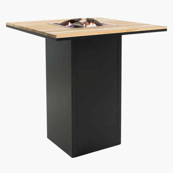 Pacific Lifestyle Cosiloft 100 Black and Teak Fire Pit Bar Table