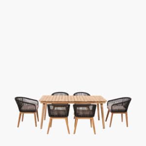 Pacific Lifestyle Honolulu Dining Set Grey