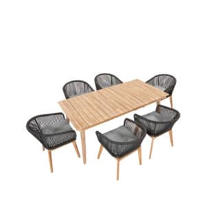 Pacific Lifestyle Honolulu Dining Set Grey