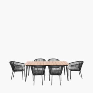 Pacific Lifestyle Reims Dining Set Grey