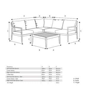 Pacific Lifestyle Malta Corner Set