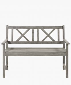 Pacific Lifestyle Cambridge Antique Grey 2 Seater Acacia Wood Bench