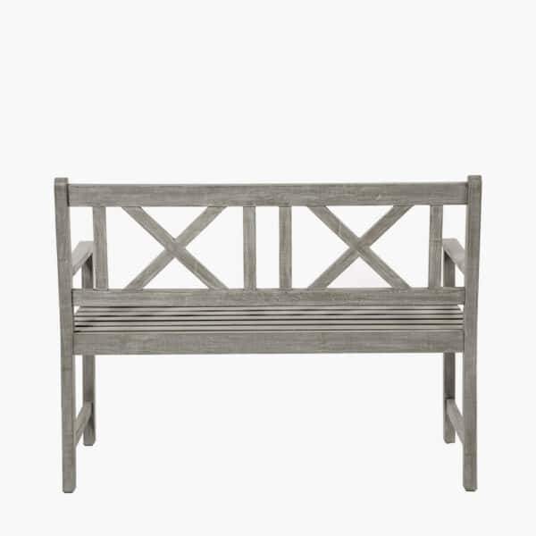 Pacific Lifestyle Cambridge Antique Grey 2 Seater Acacia Wood Bench