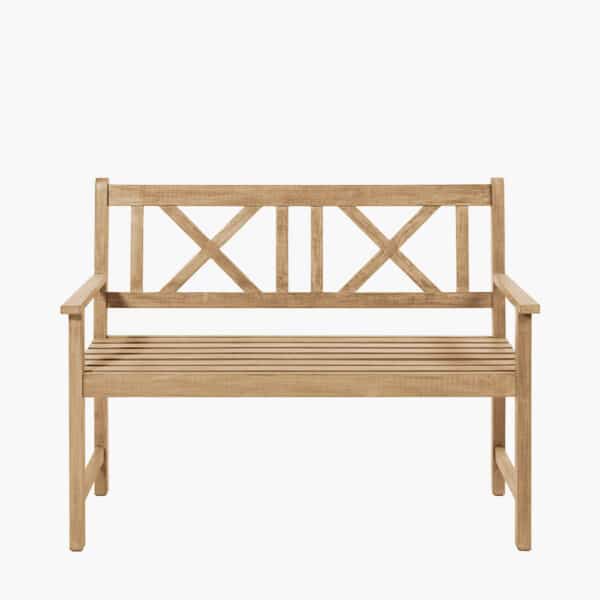 Pacific Lifestyle Cambridge Light Teak 2 Seater Acacia Wood Bench