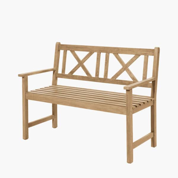 Pacific Lifestyle Cambridge Light Teak 3 Seater Acacia Wood Bench