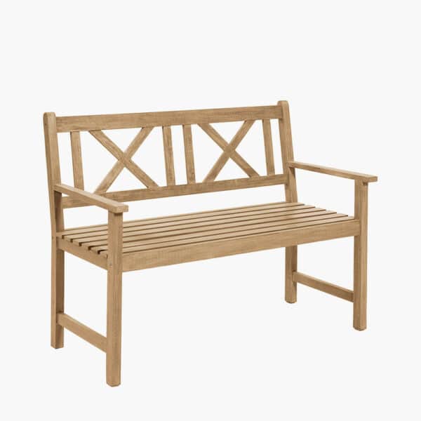 Pacific Lifestyle Cambridge Light Teak 3 Seater Acacia Wood Bench