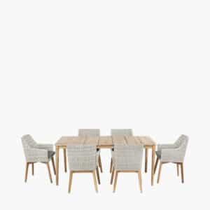 Pacific Lifestyle Larissa Dining Set Light Kubu Grey