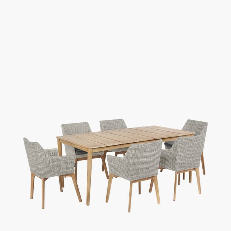 Pacific Lifestyle Larissa Dining Set Light Kubu Grey