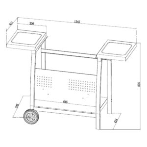 Callow Gas BBQ 3 Burner Plancha in Stainless Steel with Stand and Side Tables