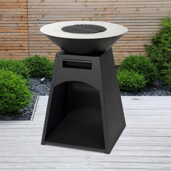 Tepro Waco Log Fireplace with Steel Plancha Ring and Log Store