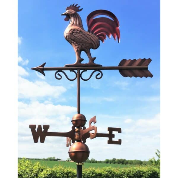 Espira Bantam Red Rooster Copper Antique Bronze Finish Farmhouse Weathervane