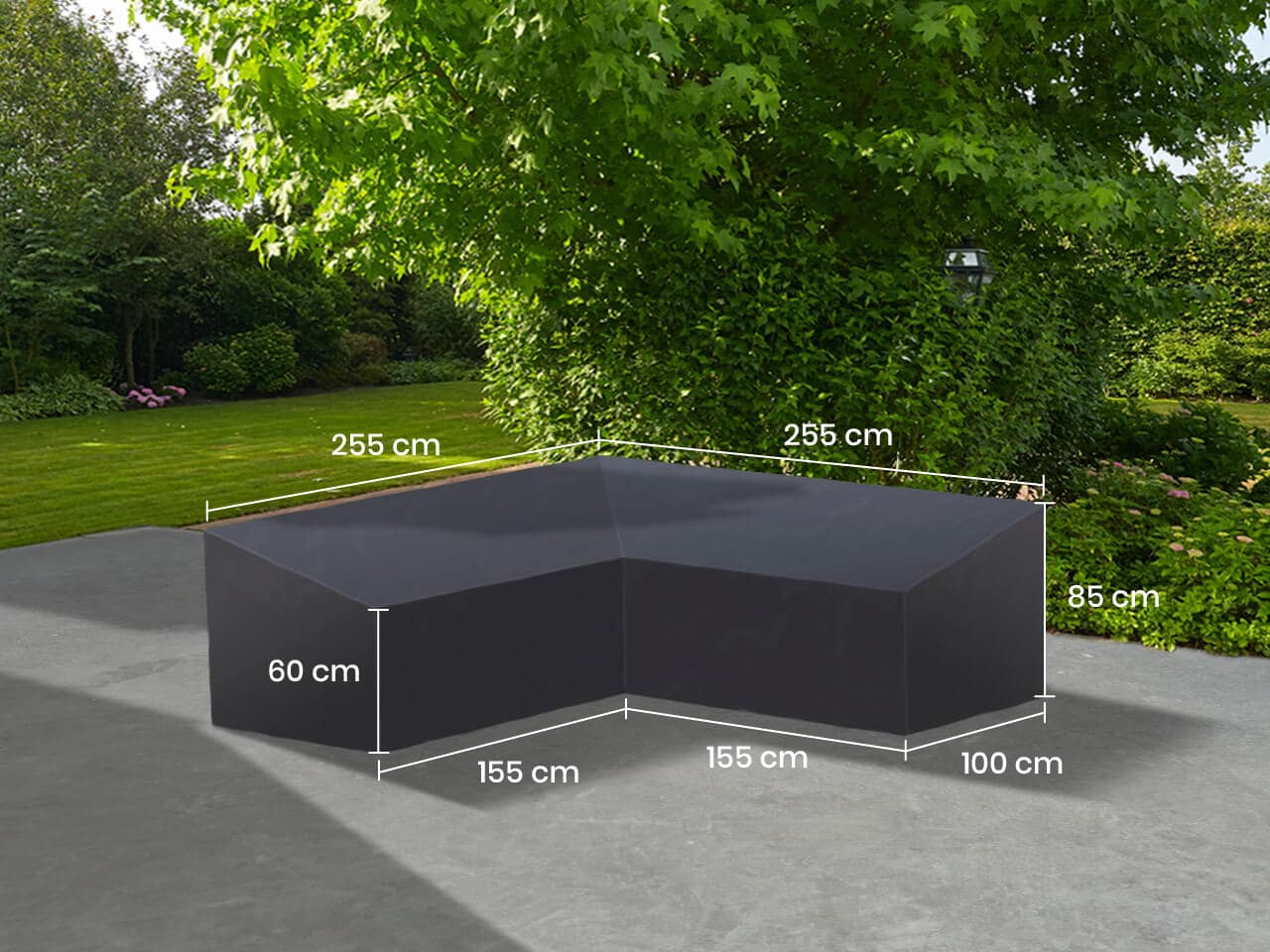 LIFE cover 09 lounge L-shape 255x255x85/60