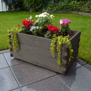 Promex Grey Siena Garden Flower Box Trough