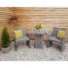 Promex Grey Bistro Patio Table and Chairs Set