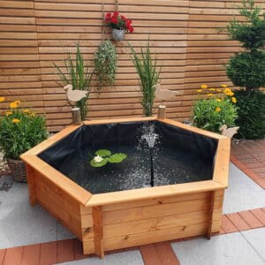 Promex Raised Hexagon Garden Solar Pond Set