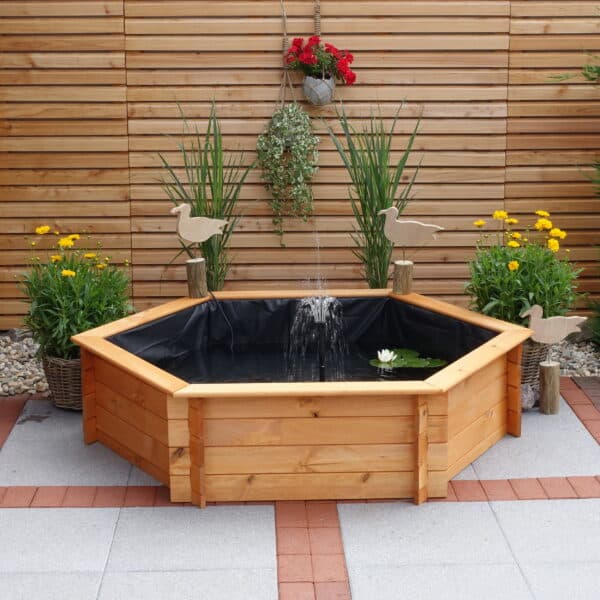 Promex Raised Hexagon Garden Solar Pond Set