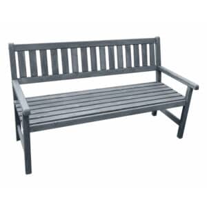 Promex Grey Johanna 3-Seater Wooden Garden Bench