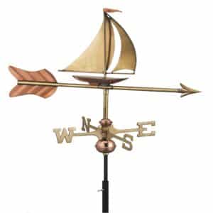 Espira Sail Boat Cottage Copper Weathervane