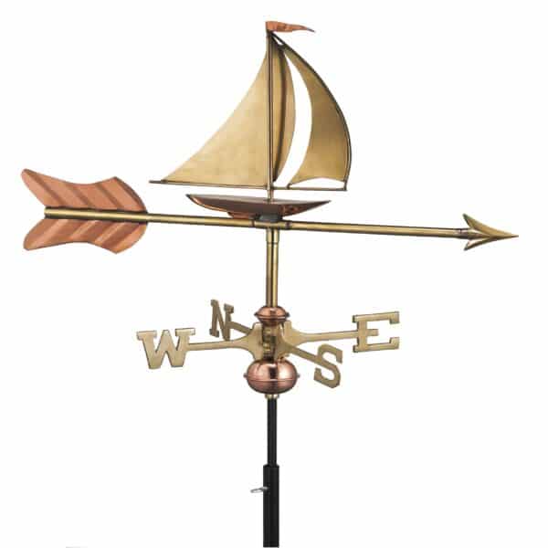 Espira Sail Boat Cottage Copper Weathervane