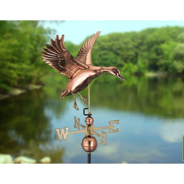 Espira Landing Duck Farmhouse Copper Weathervane