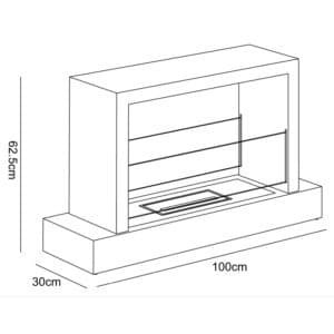 TecnoAir Roma Freestanding Bioethanol Fireplace