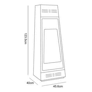 TecnoAir Tokyo Freestanding Bioethanol Eco Fireplace