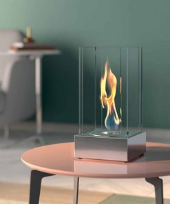 TecnoAir Aosta Bioethanol Square Eco Lantern - Steel