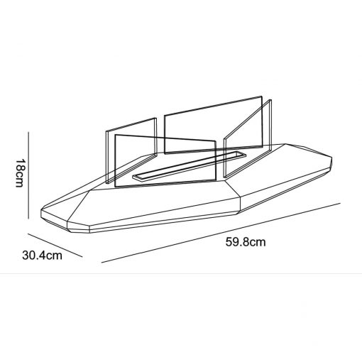 TecnoAir Boston Bioethanol Eco Table Fireplace