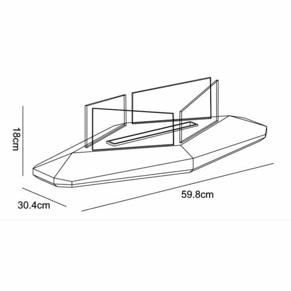 TecnoAir Boston Bioethanol Eco Table Fireplace